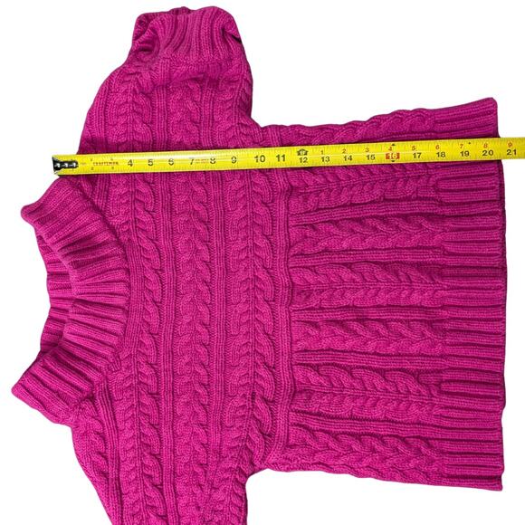 Express Magenta Knitted Bulk-Turtleneck Top | Women's M - Picture 5 of 6